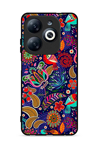 Tolwak غطاء حماية لهاتف إنفينيكس سمارت 8 4G بنقشة طيور وزهور