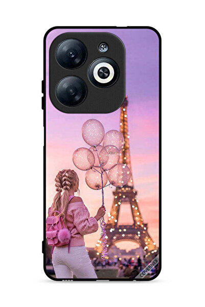 Covernex غطاء حماية لهاتف إنفينيكس سمارت 8 4G، فتاة تحمل بالونات