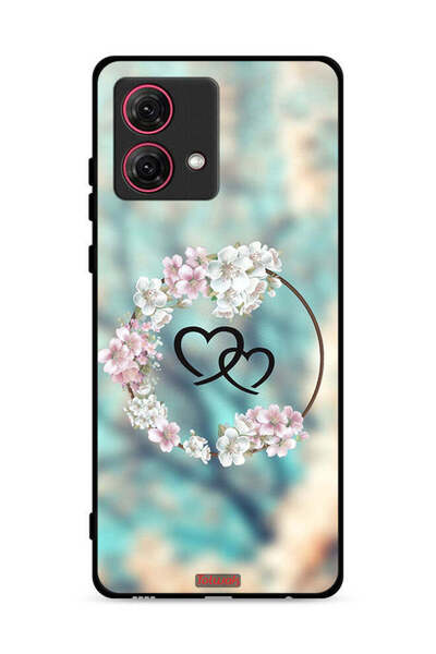 Tolwak غطاء حماية لهاتف موتورولا موتو جي 84 5 جي برسومات قلوب ورسومات خواتم