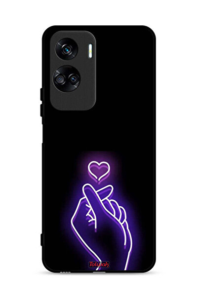 Tolwak غطاء حماية لهاتف Honor 90 Lite 5G بتصميم قلب صغير