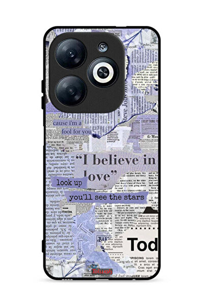 Tolwak Infinix Smart 8 4G Protective Case Cover Newspaper Pieces
