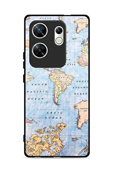 Covernex غطاء حماية لهاتف Infinix Zero 30 4G بتصميم خريطة العالم