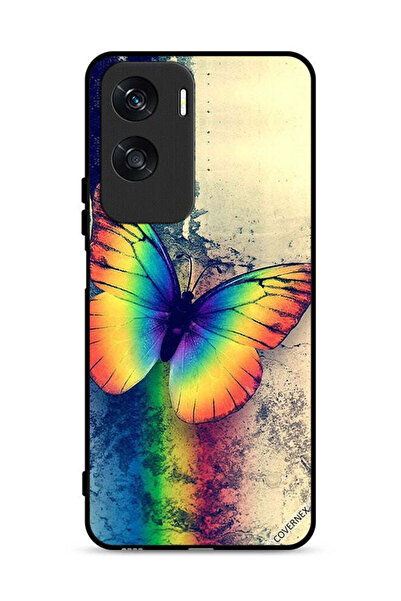 Covernex غطاء حماية لهاتف Honor X50i 5G بتصميم فراشة قوس قزح عتيقة
