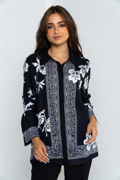 Nichii Long Sleeve Floral Print Women's Shirt