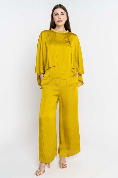 Nichii Wide-Leg Solid Long Trousers