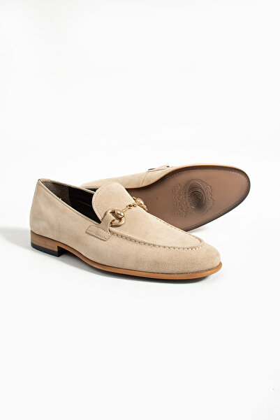 NAZEF Neolit ​​Suede Leather Loafer Shoes with Sole Buckle Detail