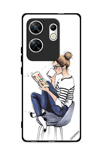 Covernex غطاء حماية لهاتف Infinix Zero 30 4G بطبعة كتاب "قراءة الفن"