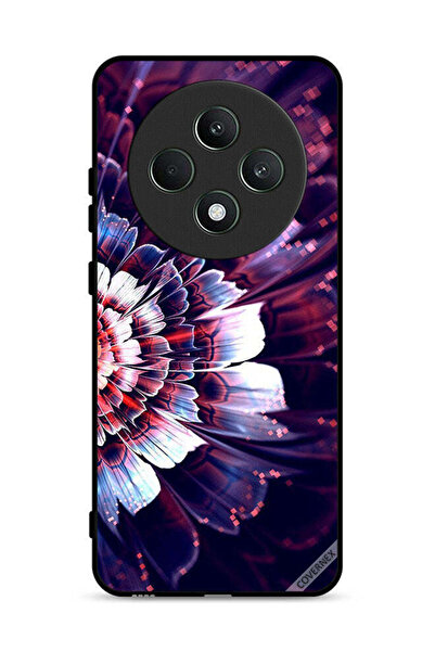 Covernex غطاء حماية لهاتف Oppo Reno12 F 5G مزين بزهرة كبيرة عاكسة على الجانب ...