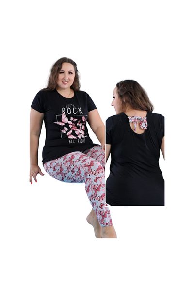 Generic Women's short-sleeved cotton pajamas