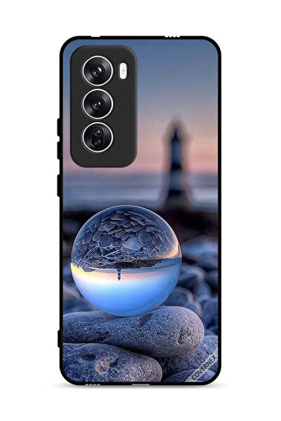 Covernex غطاء حماية لهاتف Oppo Reno12 5G، تصوير رائع للطبيعة في زجاج دائري