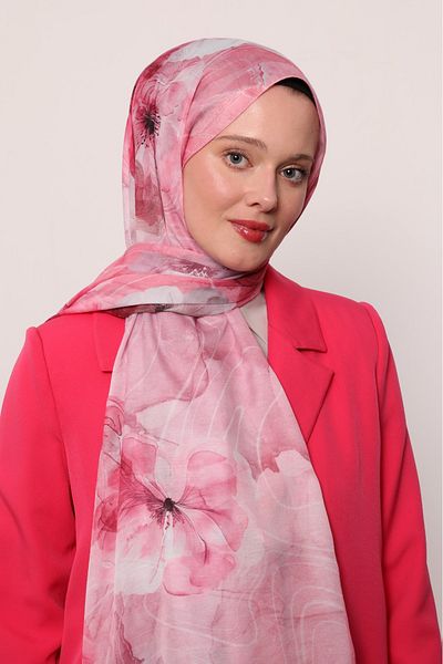 Bonjela Cotton Soft Shal Pink Series Ethnic Flower Pattern