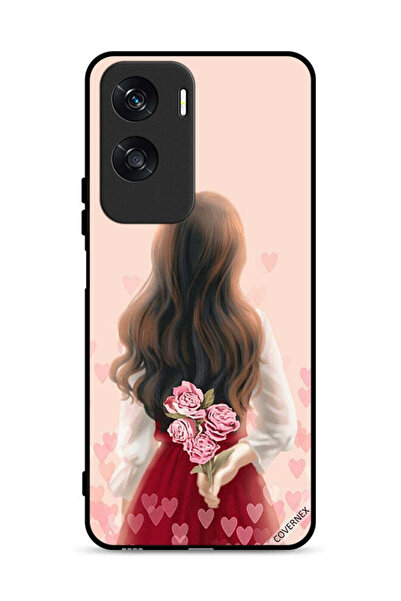 Covernex غطاء حماية لهاتف Honor X50i 5G بنقشة فتاة تخفي الزهور