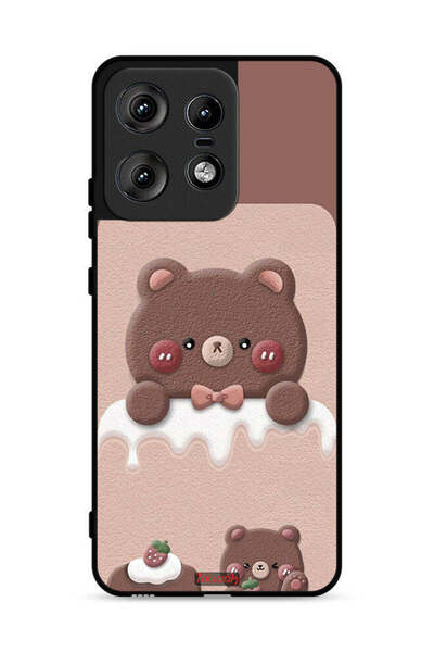 Tolwak غطاء حماية لهاتف موتورولا إيدج 50 برو 5G، دب الفراولة