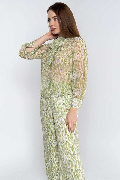 Nichii Women's Printed Wide-Leg Long Trousers
