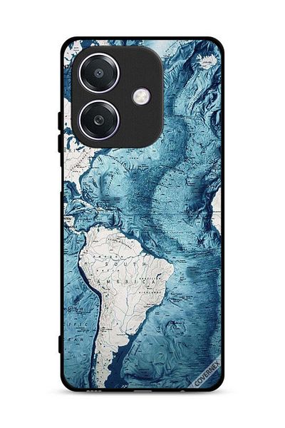 Covernex غطاء حماية لهاتف Oppo A3x 5G برسومات خريطة فنية