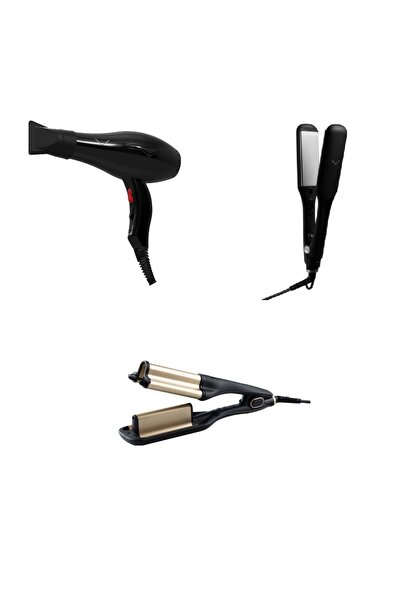 Vestel Vsd 5080 Straightener + Vsm 9220 Tongs + Vsk 5024 Hair Dryer and Blow Dryer