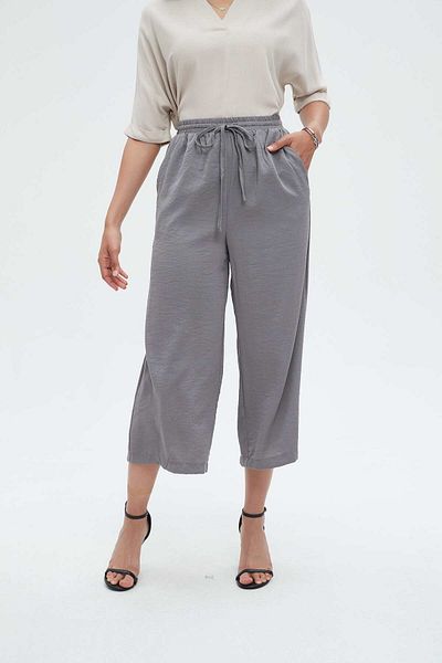 Nichii Women's Loose 3/4 Pants with Drawstring Waist