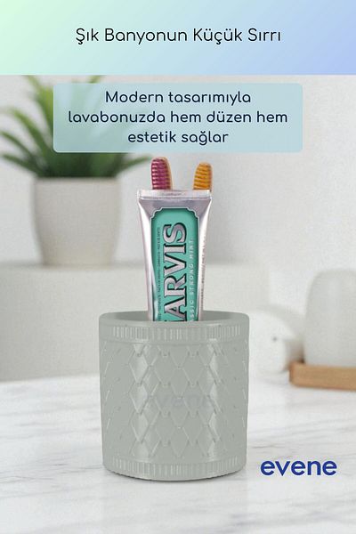 Evene Θήκη οδοντόβουρτσας Βάση οδοντόβουρτσας Βάση οδοντόβουρτσας Ανοιχτό γκρι Χρώμα Μοντέλο 87