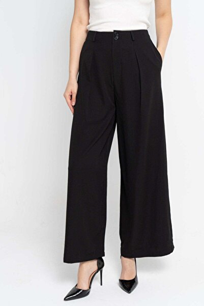 Nichii Women's Wide-Leg Long Pants with Pockets