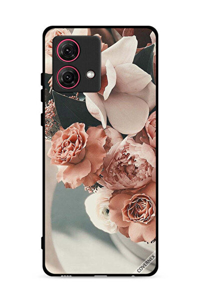 Covernex غطاء حماية لهاتف موتورولا موتو جي 84 5 جي، باقة من أزهار الخوخ الجميلة