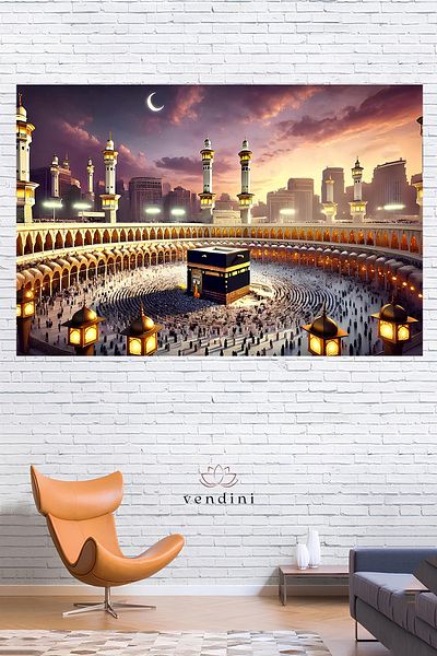 Vendini Kaaba Wall Covering Wall Carpet Wall Tapestry