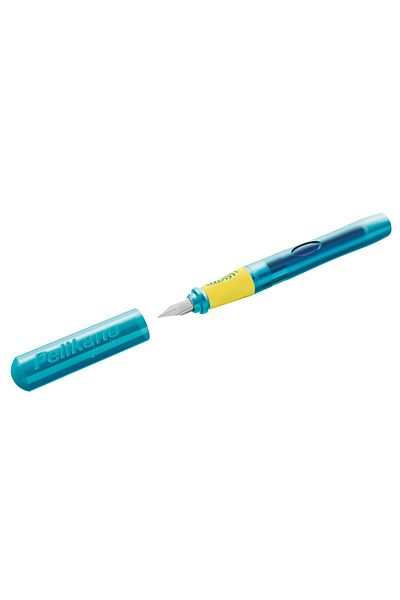 Pelikan Fountain Pen Pelikano Junior, Nib L, Ergonomic Grip, For Left-Handed, Color Turquoise, Resin