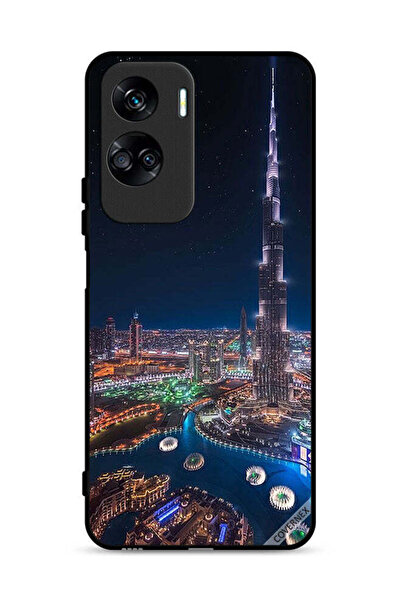 Covernex غطاء حماية لهاتف Honor 90 Lite 5G بمنظر ليلي لوسط المدينة