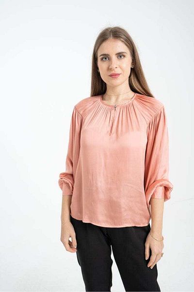 Nichii Women's Shimmer Blouse with Ruffles on the Chest
