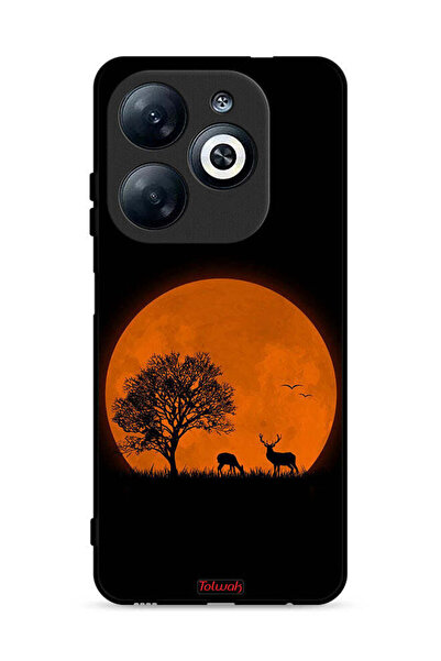 Tolwak غطاء حماية لهاتف إنفينيكس سمارت 8 4G بطبعة فن القمر المسائي