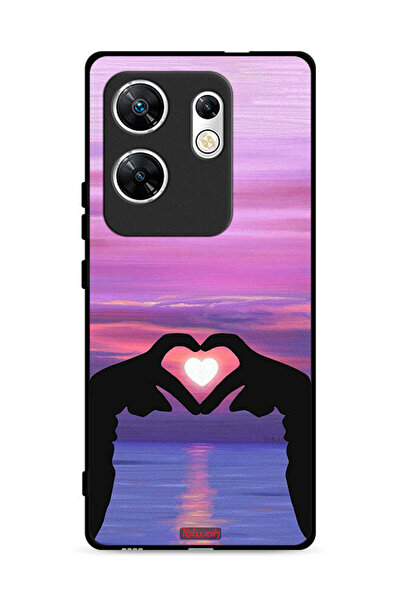 Tolwak غطاء حماية لهاتف Infinix Zero 30 4G بتصميم قلب وقمر