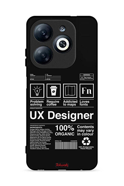 Tolwak Infinix Smart 8 4G Protective Case Cover Ux Designer Sticker