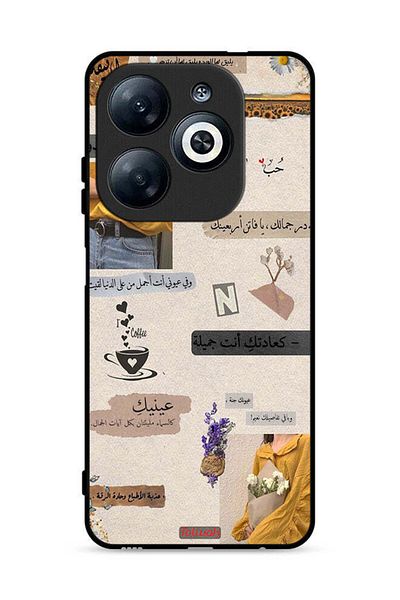 Tolwak غطاء حماية لهاتف إنفينيكس سمارت 8 4G بعبارات حب عربية