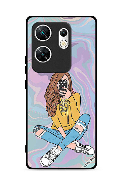 Covernex غطاء حماية لهاتف Infinix Zero 30 4G، صورة فتاة تلتقطها