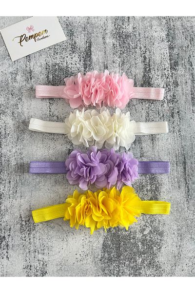 pempem bandana Baby Girl Frida Bandana Colorful 4 Pieces