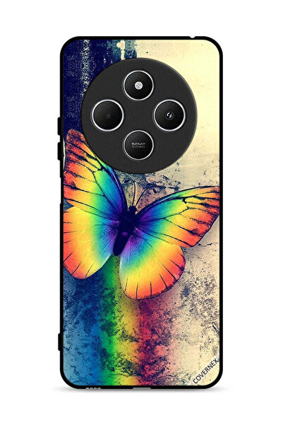 Covernex Xiaomi Redmi 14C 4G Protective Case Cover Vintage Rainbow Butterfly