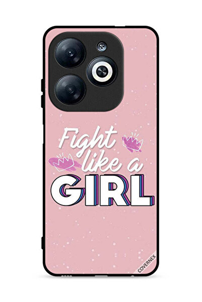 Covernex غطاء حماية لهاتف Infinix Smart 8 4G بتصميم Fight Like A Girl