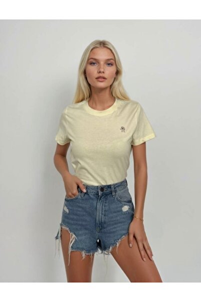 Bisou Sarı pamuklu t-shirt