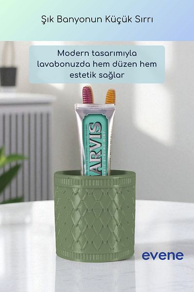 Evene Θήκη οδοντόβουρτσας Θήκη οδοντόβουρτσας Βάση οδοντόβουρτσας Πράσινο χρώμα Μοντέλο 87