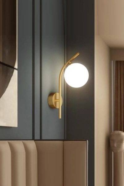 ABAJUR EVİM KOPYA - Vertigo Modern Eskitme Beyaz Kapalı Camlı Aplik ( Pilli Değildir )