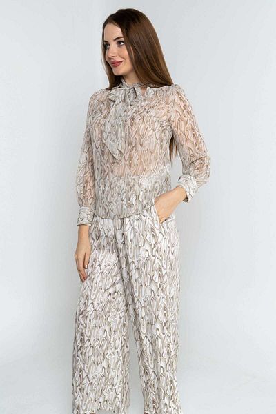Nichii Women's Printed Wide-Leg Long Trousers