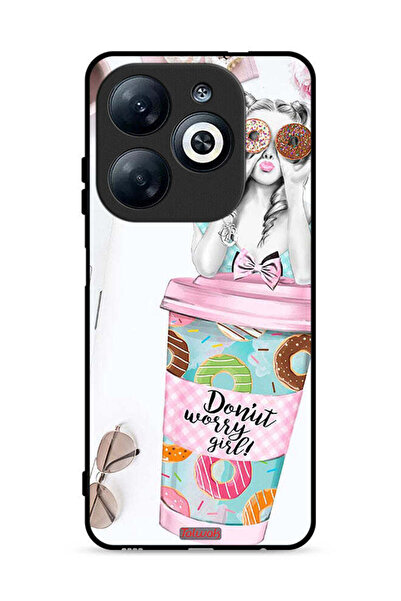 Tolwak غطاء حماية لهاتف إنفينيكس سمارت 8 4G، فتاة دونات ووري