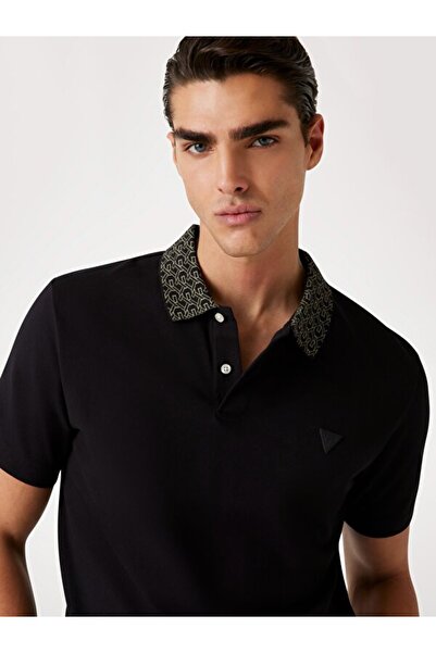 Guess Ανδρικό μπλουζάκι πόλο με λεπτή εφαρμογή Lyle