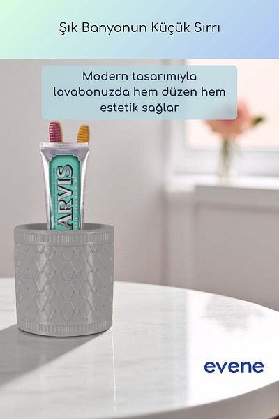 Evene Θήκη οδοντόβουρτσας Βάση οδοντόβουρτσας Βάση οδοντόβουρτσας Γκρι Χρώμα Μοντέλο 87