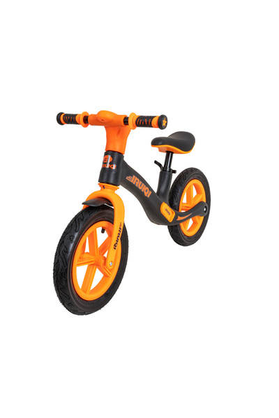 Z-Tools IRUIQI children's balance bike, rubber wheels and adjustable seat, +3 years, black & orange ZTS8480