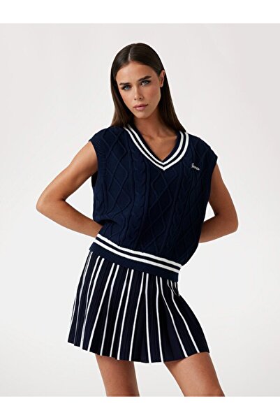 Guess Sleeveless Kadın Aktif Modal Karışımlı Triko Yelek