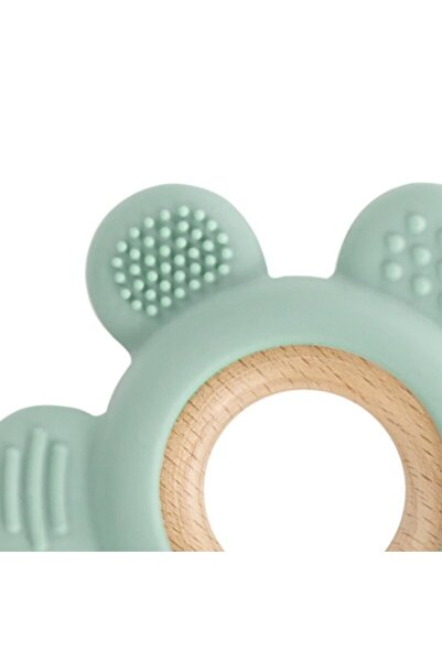 Jane Baby teething toy, Jane, Silicone and wood, BPA free, Sand