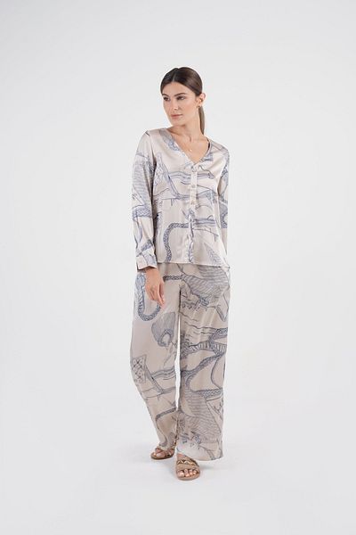 Nichii Classic Long Printed Women's Trousers