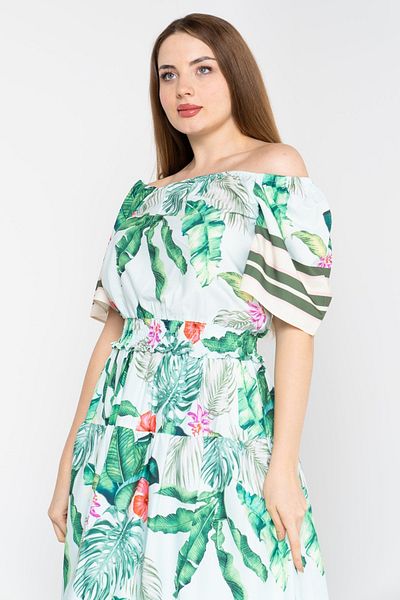 Nichii Floral Butterfly Sleeve Blouse