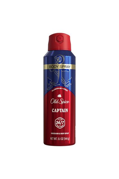 Old Spice Aluminum Free Deodorant Body Spray for Men,Long Lasting Fragnance & Freshness-144g/5.1fl.oz