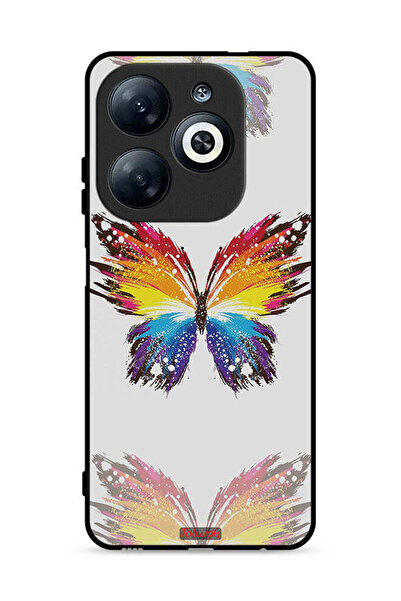 Tolwak غطاء حماية لهاتف Infinix Smart 8 4G بخلفية بسيطة وفن رقمي وبساطة الفراشة